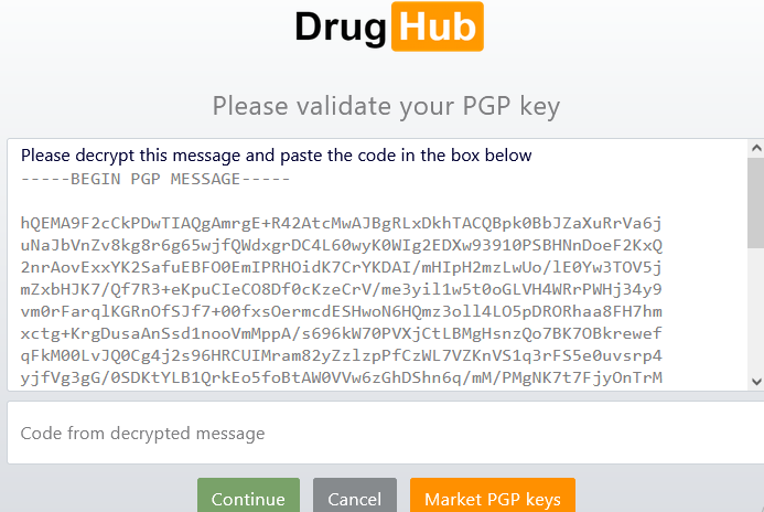 Login in Drughub Darknet